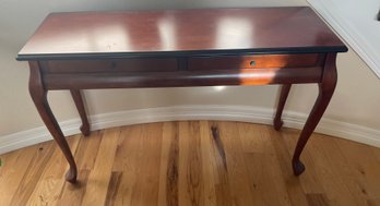 Console Table,   Wood With Black Trim