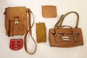 Mondani Of New York Leather Purse, Wallet, Faux Leather Bag, Coin Purse - Lot Of 5 Items