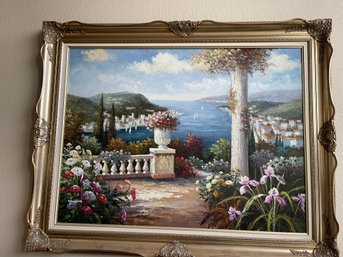 Large Painting In Ornate Frame