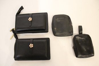 2 Miyin Faux Leather Wallets, 2 Honeywell Leather Cases - 4 Items