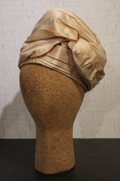Vintage Silk/satin Draped Toque Hat