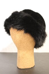 Black Faux Fur Hat