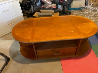 Oval Coffee Table , 1 Drawer