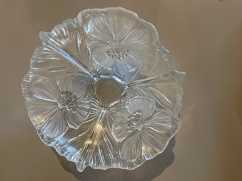 Mikasa Hibiscus Frosted Crystal Bowl