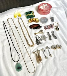 Lot Of Vintage Costume Jewelry And Accessories