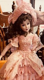 Vintage Franklin Mint 'Peony' By Maryse Nicole 24 1/2 Inch Tall