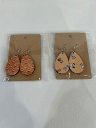 New Earrings: 2 Pair,  Dogs And Foxes