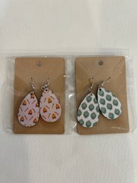 New Earrings, 2 Pairs  Campfire And Cacti