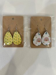 New Earrings, 2 Pair, Margaritas And Mandalas