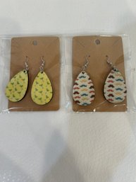 New Earrings, 2 Pairs  - Margaritas And Mustaches