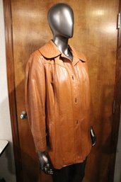 The Tannery, Vintage Womens Brown Leather Jacket