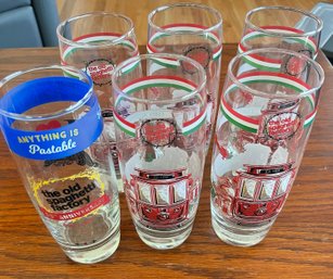 6 Old Spaghetti Factory Glasses