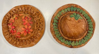 2 Pottery  Sun Bonnets,  Wall Decor