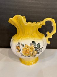 Yellow Floral Pitcher