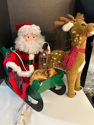 Electric Santa And Reindeer