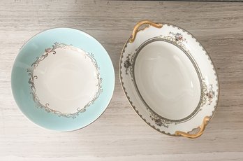 Lifetime Gold Crown And Noritake Ardsley Serving Bowls