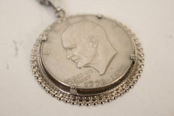 1976 Silver Dollar Coin Pendant 1