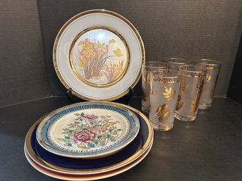 Sought After China Plates-4, 5 MCM Glasses
