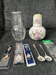 Collector Spoons And 2 Tumble Ups