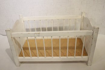 Distressed Wooden Doll Crib