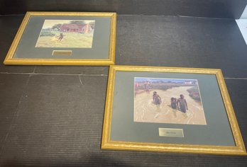 Set Of 2 Framed And Matted Alex Porter Prints