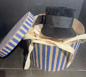 Vintage Hat #1, Black Velour Cloche