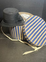 Vintage Hat #3 -Black Straw With A Bow