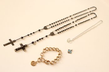 Religious Jewelry With 14 K Gold Bracelet