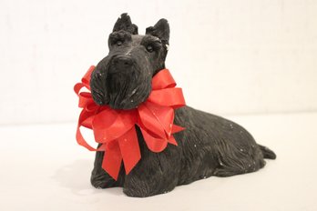 Sandcast Scottie Dog Terrier Sculpture