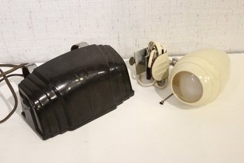 Vintage Art Deco Bakelite Headboard Lamps