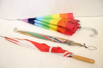 3 Colorful Umbrellas