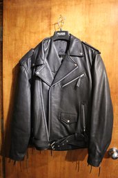 Frontier Leather Biker Jacket And Vest Men's Size Large Like New