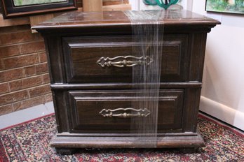 Vintage Walnut Finish Night Stand