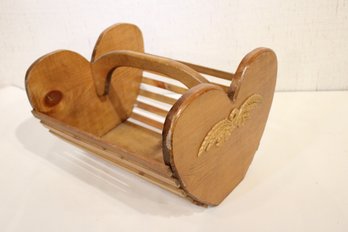 Heart-shaped Wooden Basket
