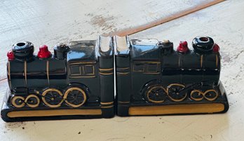 Vintage Train Book Ends
