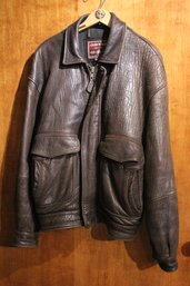 Andrew Marc Brown Leather Jacket Men's Size Small