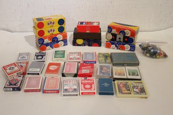 Vintage Van Dyke Embossed Fleur-de-lis Paper Poker Chips