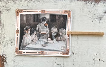 1940s Vintage Paper Church Fan