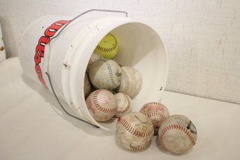 5 Gallon Pale With Lid, Baseballs, Softballs