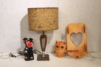 Lobeco Hobo Lamp, MCM Lamp, Owl Lamp, Heart Shelf