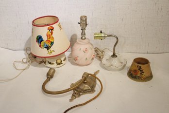4 Vintage Colonial, Boudoir Style Table Lamps