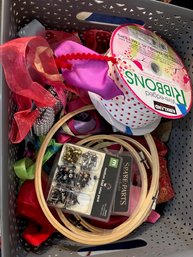 Basket Of Ribbon Pieces