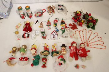 Jonette Jewelry Mouse Brooch, Mary Engelbreit Christmas Tree Ornaments, Hallmark, Enesco Kittens