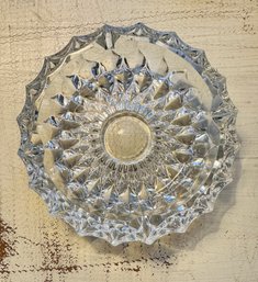 Vintage 1960 Clear Crystal Ash Tray