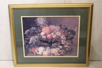 Johan L Jensen Framed Fruit Bowl With Flowers