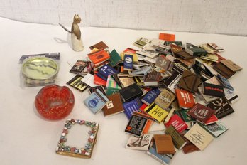 Beanbag Ashtray, Murano Style Glass Ashtray, Bejeweled Cigarette Case, Cat-shaped Bottle Opener