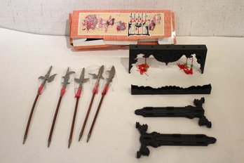 Chinese Polearms And Display Stand