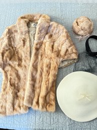 Fur Stole And Vintage Hats