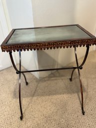 Metal Table/tray Stand With Mirror Top
