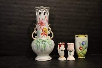 Hand-painted Porcelain Vase, Hand And Flower Mini Vases